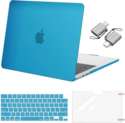 موسيسو حافظة متوافقة مع ماك بوك اير 33 سم M5 2026 M4 2025 M3 M2 2024-2022 A3449 A3240 A3113 A2681، غلاف صلب وغطاء كيبورد وطبقة شاشة ونوع C لماك بوك اير 13.6 انش، ازرق اكوا على أمازون - دليلك لأفضل العروض
