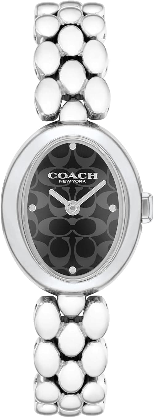 COACH Womens Sammy Stainless Steel Link Bracelet Watches with Quartz Movement Analog Display Available in Signature Finishes على أمازون - دليلك لأفضل العروض