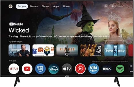 JVC 43 Inch Edgeless Google OS Smart TV, Full HD, Built-in Chromecast, "Hey Google" Voice Remote, Bluetooth, Dolby Audio, DVB-T2/S2, Quadcore Processor – LT-43N5165 on Amazon.ae - Price Tracker
