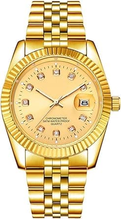 SENRUD Men's Classic Design Analog Quartz Watches Fashion Business Watch Stainless Steel Waterproof Date Casual Wrist Watch for Men on Amazon.ae - Price Tracker