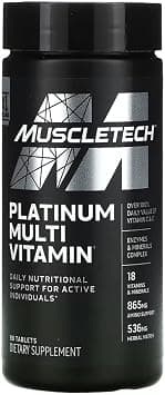 MuscleTech Platinum Multivitamin Unflavored, 90 Capsules on Amazon.sa - Price Tracker