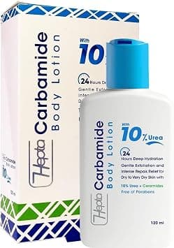 Hepta Carbamide Body Lotion with 10% Urea and Ceramides – Intensive Moisturizer for Dry to Very Dry Skin – 24-Hour Deep Hydration, Exfoliating, Paraben-Free, Fast Absorbing, 120 ml on Amazon.ae - Price Tracker