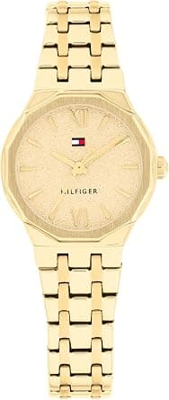 Tommy Hilfiger Women’s Quartz Bracelet Watch - Chic Modern Design, Geometric Frosted Dial - Water Resistant up to 30m - Sophisticated, Casual Timepiece - Gift for Her 25mm on Amazon - Best Deal Finder