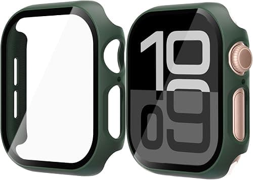 2 Pack Case Compatible with Apple Watch Series 11 Series 10 42mm, with Tempered Glass Screen Protector, Hard PC Full Protection Cover for iWatch 42mm, Official Green on Amazon.ae - Price Tracker