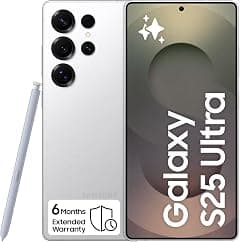 Samsung Galaxy S25 Ultra AI Phone, 512GB Storage, 12GB RAM, Titanium Whitesilver, Android Smartphone, 200MP Camera, S Pen, Long Battery Life, 6 Month Extended Manufacturer Warranty (KSA Version) - متتبع أسعار Amazon.sa