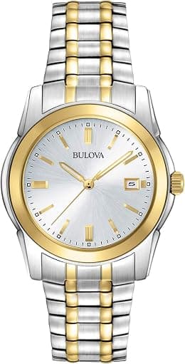 Bulova Men's Classic Two-Tone Stainless Steel 3-Hand Date Quartz Watch, 38mm Style: 98H18 - Amazon.ae Price Tracker