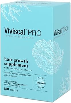 Viviscal PRO Hair Growth Supplement for Men & Women Supports Thinning Hair, Promotes Thickness & Fullness with Marine Complex, Iron, Zinc & Vitamin C, 180 Tablets (Packaging May Vary) on Amazon.ae - Price Tracker