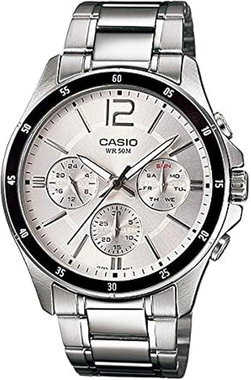 Casio Men's Watch - MTP-1374D-7AVDF Silver Dial, Silver Band on Amazon - Best Deal Finder