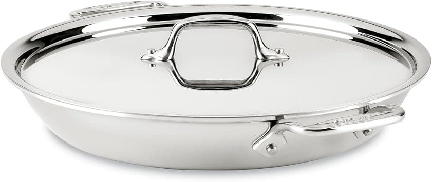 All-Clad D3 3-Ply Stainless Steel Universal Pan with Lid 3 Quart Induction Oven Broiler Safe 600F Pots and Pans, Cookware Silver on Amazon.ae - Price Tracker