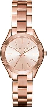 Michael Kors Watch for Women Slim Runway, 42mm case size, Three Hand movement, Stainless Steel strap - متتبع أسعار Amazon.sa