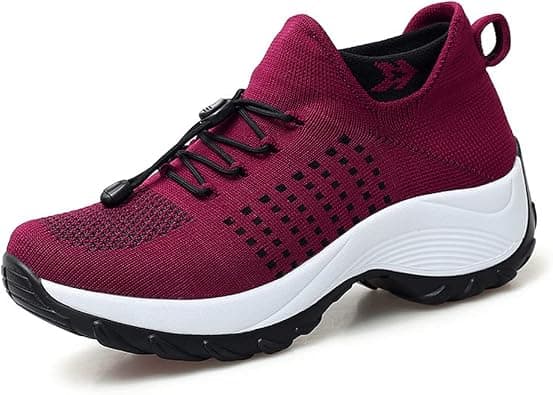 Morbuy Summer Women's Casual Sneakers Breathable Walking Shoes Comfortable Thick Sole Sports Sneakers Jogging Shoes for Leisure, Running, Fitness, Trekking on Amazon.sa - Price Tracker