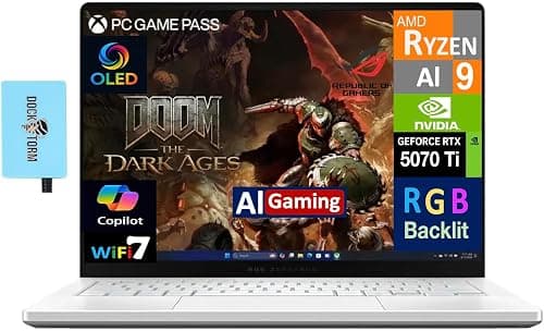 ASUS ROG Zephyrus G14 Latest 2025 AI Gaming Laptop Copilot + PC 14.0" 2.8K OLED 120Hz Display (AMD Ryzen AI 9 HX 370, GeForce RTX 5070 Ti 12GB, 32GB LPDDR5X, 2TB SSD, RGB KB, Win 11 Pro) w/DKZ Hub on Amazon.ae - Price Tracker