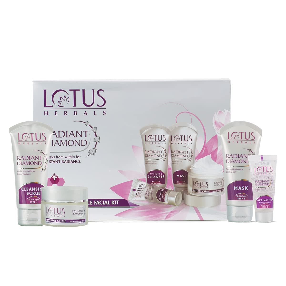 LOTUS HERBALS-RADIANT DIAMOND CELLULAR RADIANCE FACIAL KIT 5 in 1 on Amazon.ae - Price Tracker
