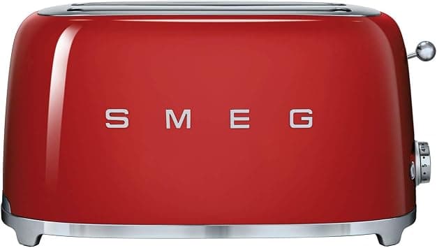 Smeg TSF02RDUK, 50's Retro Style 4 Slice Toaster,6 Browning Levels,2 Extra Wide Bread Slots, Defrost and Reheat Functions, Removable Crumb Tray, Red, 1 Year Warranty on Amazon.ae - Price Tracker
