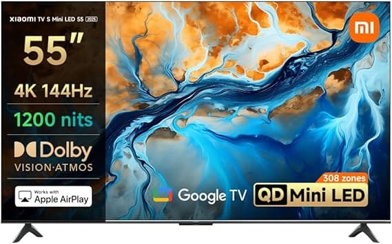 Xiaomi TV S Mini LED 55" 2025 | Bright 4K QD-MiniLED display with accurate color | 144Hz refresh rate | Premium metal finish with ultra slim-bezel design | Powerful AI engine for image enhancement on Amazon.ae - Price Tracker