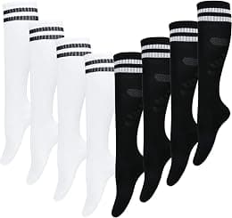 4 Pairs Soccer Socks, High Knee Football Socks for Youth Boys Girls Kids Adults - متتبع أسعار Amazon.sa
