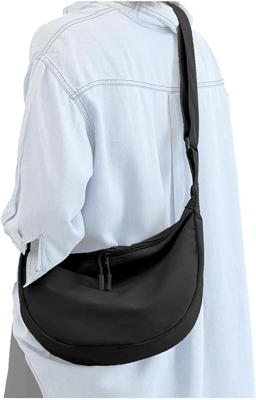 Nylon Crossbody Crescent Bag for Women Men Fashionable Shoulder Bag with Adjustable Strap for Everyday Casual Travel on Amazon.ae - Price Tracker
