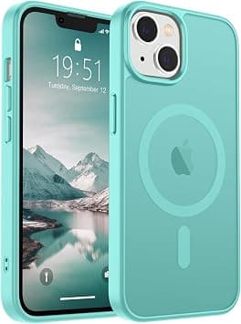 SUPFINE Magnetic for iPhone 15 Plus Case & iPhone 14 Plus Case(Compatible with MagSafe)(Military Grade Drop Protection) Slim Translucent Shockproof with Anti-Fingerprint Phone Case,Blue Green on Amazon.ae - Price Tracker