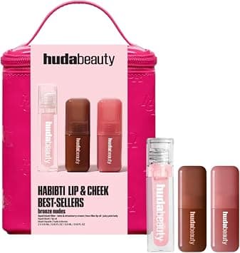 Huda Beauty Best Lip & Cheek Kit, Nude Bronze, Liquid Blusher & Jelly Filler Oil on Amazon.ae - Price Tracker