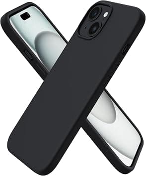 ORNARTO Case for iPhone 15, Liquid Silicone Case Compatible with iPhone 15 6.1 Inch, Slim Case, Full Protection Soft Case, Shockproof Cover - Black on Amazon - Best Deal Finder