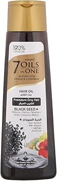 Emami 7 oils in 1 Blends For Damage Control Hair Oil for Premature Grey Hai - Blackseed - 300 ml on Amazon.ae - Price Tracker