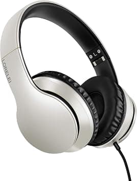 LORELEI X6 Over-Ear Headphones with Microphone, Lightweight Foldable & Portable Stereo Bass Headphones with 1.45M No-Tangle, Wired Headphones for Smartphone Tablet MP3 / 4 على Amazon.ae - متتبع الأسعار