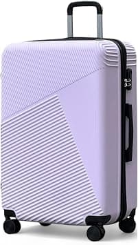 Hard Shell Lightweight 28 Inch (30-35kg) Light Purple Luggage, Smooth Wheels, Secured Lock on Amazon - Best Deal Finder