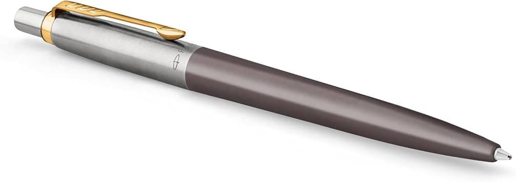 PARKER Jotter Ballpoint Pen | Grey Lacquer with Gold Trims | Medium Point | Blue Ink Refill | Gift Box | Perfect Graduation Gifts on Amazon.sa - Price Tracker