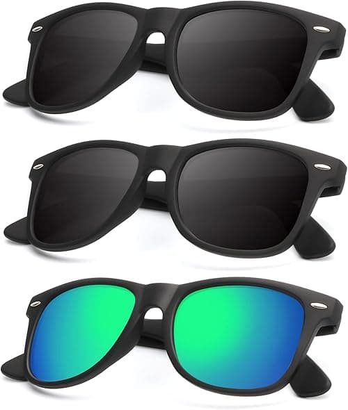 Mens Polarized Sunglasses for Women Semi Rimless Frame Driving Sun glasses:100% UV Blocking on Amazon.ae - Price Tracker