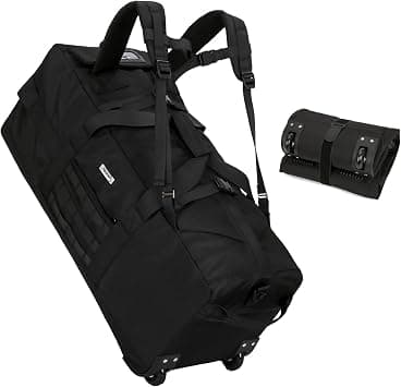 Travel Rolling Duffel Bag with Wheels,Large Rolling Backpack, Military Tactical Wheeled Foldable for Deployment Camping Sports Weekender Overnight Personal Items Duffel Bag 80L, Black, 31.5 inches x on Amazon.ae - Price Tracker