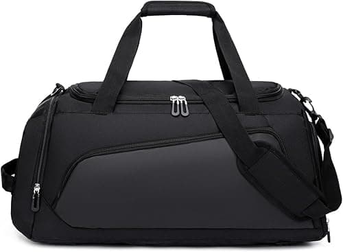 Gym Bag for Men Women, Black Sports Duffel Bags with Shoe Compartment & Wet, Duffle Bag Travel for Sports, Gym, Yoga, Hiking Waterproof Weekend Overnight Bag on Amazon - Best Deal Finder