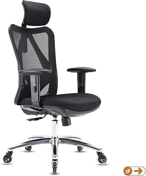 COOLBABY Ergonomic Office Chair with Adjustable Lumbar Support and 3D Armrests, Full Mesh High Back Chair, Breathable and Comfortable at Home or Office.(Black) on Amazon.ae - Price Tracker