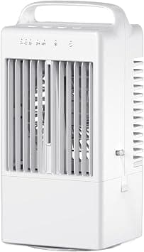 Air Cooler Portable Mini Evaporative Cooling Device, Humidifying Purification Personal Fan for Home Office Dorm Bedroom Garage Nursery Use on Amazon.ae - Price Tracker