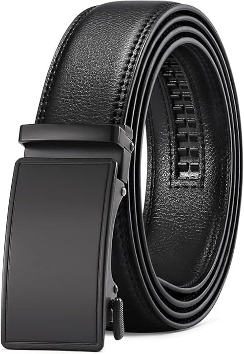 AMOSTBY Mens Belt Leather Slide Ratchet Belt for Gift Dress and Casual, 1 3/8" with Adjustable Automatic Buckle - Fit for Jeans, Suits and Every Occasion on Amazon.ae - Price Tracker
