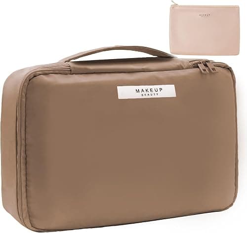 Queboom Travel Makeup Bag Cosmetic Bag Makeup Bag Toiletry bag for women and girls on Amazon - Best Deal Finder
