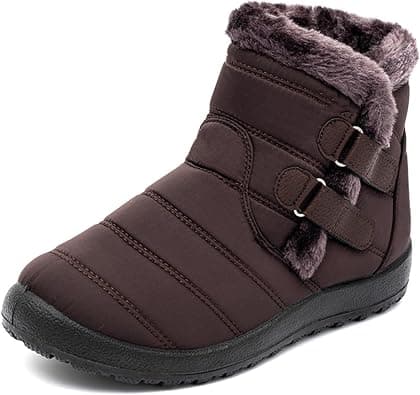 Ladmiple Winter Boots For Women Waterproof Snow Cute Ankle Booties Ladies Warm Fur Lined Thickening Outdoor Walking Shoes on Amazon.ae - Price Tracker