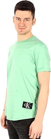 Calvin Klein Jeans Men's Badge Turn Up Sleeve S/S Knit Tops on Amazon.ae - Price Tracker