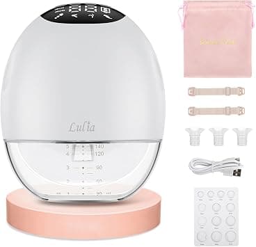 Lulia Hands Free Electric Pump, 4 Modes & 9 Levels, 380mmHg Strong Suction, Leak-proof, Ultra-Quiet, Portable & Discreet, Wearable Pumps with 17/19/21/24MM Flanges (White- 1Pack) on Amazon.ae - Price Tracker