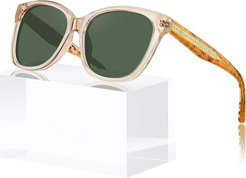 CARFIA Square Polarized Sunglasses for Women UV Protection, Italian Design Retro Embossed Pattern Wire Core Driving Shades on Amazon.ae - Price Tracker