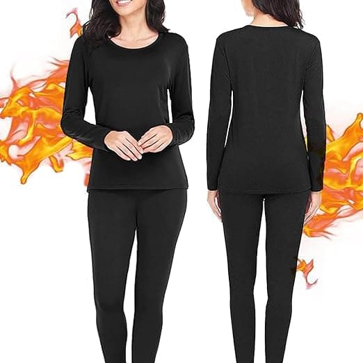 Women Thermal Underwear Set,Thermal Base Layer Long Sleeve Compression sleepwear,Thermal Long Johns Top & Bottom Pajama Set,Cycling,Skiing,Training, Hiking,Outdoor Sports on Amazon.ae - Price Tracker
