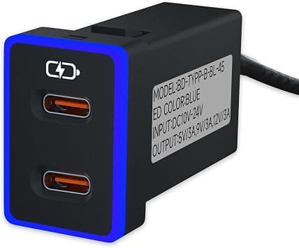 شاحن من بي آند دوج بتقنية USB، متوافق مع الهواتف الذكية والأجهزة اللوحية، بمنفذين على أمازون - دليلك لأفضل العروض