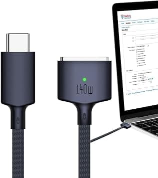 140W USB-C to Magnetic 3 Charging Cable, 6.6ft Fast Charger for MacBook Pro 14"/16" (2021-2024), MacBook Air (2022) on Amazon - Best Deal Finder