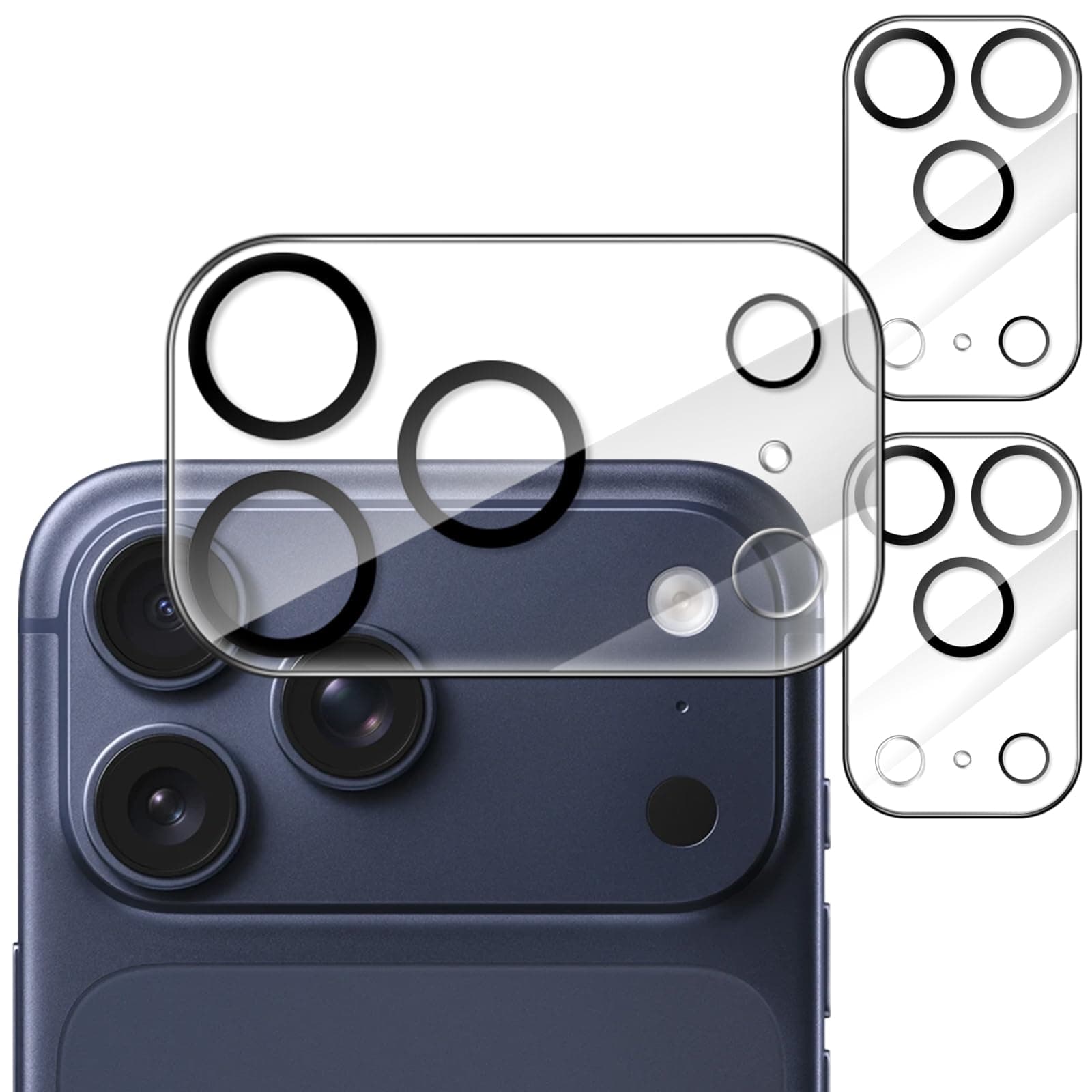 JETech Camera Lens Protector for iPhone 17 Pro Max 6.9-Inch, 9H Tempered Glass, Anti-Scratch, Case Friendly, Does Not Affect Night Shots, HD Clear, 3-Pack (Clear) on Amazon.ae - Price Tracker