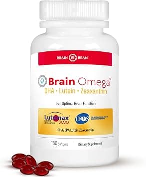 Brain Bean Omega | for Longevity and Heart Health | 460 mg DHA and 90 mg EPA with Lutein and Zeaxanthin | 90 Servings on Amazon.ae - Price Tracker