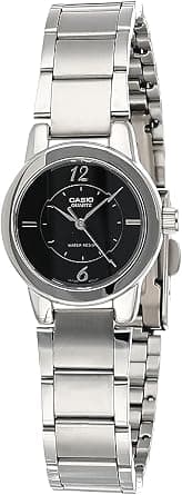 Casio Enticer Women's Black Dial Stainless Steel Band Watch - LTP-1230D-1C on Amazon - Best Deal Finder