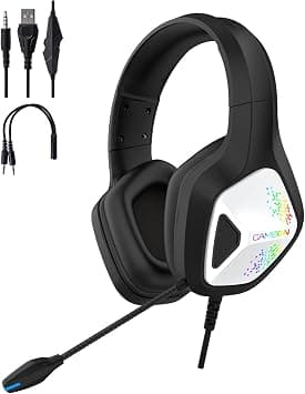 GAMEON Infernus Static RGB Gaming Headset Supportable for PS4/PS5/XBOX ONE/PC, USB+3.5mm Connectivity, 50mm Drivers, Omnidirectional Mic, Built-in Controls, PU Ear Cushions, 1.9M Cable, 32Ω Impedance on Amazon - Best Deal Finder