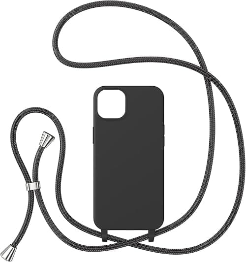 for iPhone 13 Pro Max Case with Strap,Crossbody Phone Case with Adjustable Neck Shoulder Lanyard,Soft Silicone Shockproof Protective Phone Cover for iPhone 13 Pro Max (Black, 13 Pro Max) on Amazon.ae - Price Tracker