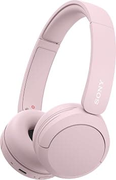 Sony WH-CH520 Wireless On-Ear Bluetooth Headphones, High Quality Sound, Lightweight Design, Up to 50 Hours Battery Life, Quick Charge, EQ, Clear Call Quality, iOS & Android - Pink - متتبع أسعار Amazon.sa