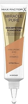 Max Factor Miracle Pure Skin Improving Foundation - 80 - Bronze, 30ml on Amazon.ae - Price Tracker