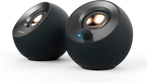Creative Pebble V2 - Minimalistic 2.0 USB-C Powered Desktop Speakers 3.5 mm AUX-in Up to 8W RMS Power for Computers and Laptops Type-A Adapter Included and Extended Cable (Black) on Amazon - Best Deal Finder